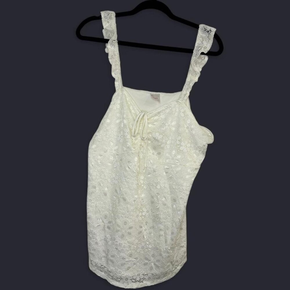Youth White Floral Tank Top Youth XXXL (21)